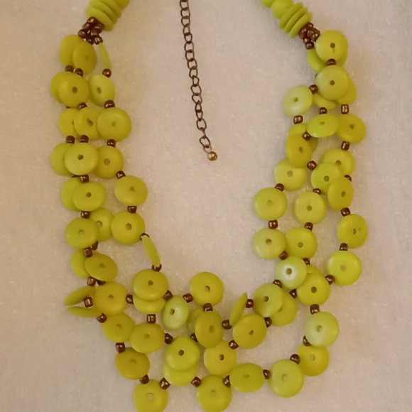 Jewelry - Lime Green Dyed bone Necklace #835
